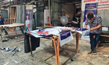 หลังเลือกตั้งร้านรับทำป้าย รถแห่ หาเสียงให้ ส.ส.เงินสะพัดมีรายได้เลี้ยงพนักงาน