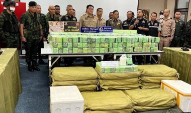 ตร.สกัดยึดเคตามีนล็อตมโหฬาร  ซุกถุงชาเขียว ตะลึงค่ากว่า 2.8 พันล้านบาท