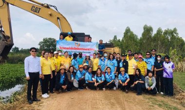 อบต.วัฒนานคร ปรับภูมิทัศน์ กำจัดผักตบชวาและวัชพืช คลองกุดตาโป้