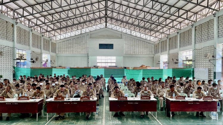 อำเภอขุนหาญ ประชุมเตรียมพร้อมหน่วยเลือกตั้งสมาชิกสภาผู้แทนราษฏร์ จังหวัดศรีสะเกษ