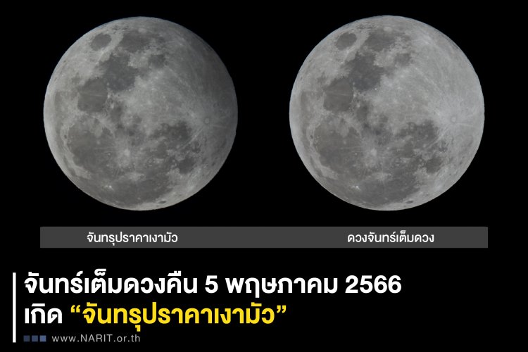 ห้ามพลาด!ชมจันทร์เต็มดวงคืน 5 พ.ค. นี้ เกิด “จันทรุปราคาเงามัว”