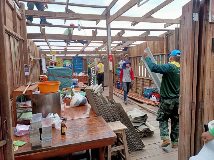 เร่งสำรวจช่วยเหลือชาวบ้านประสบวาตภัย 400 หลังคาเรือน พร้อมตรวจสอบความเสียหาย