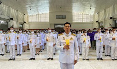 นายอำเภอสบเมย ประธานพิธีจุดเทียนถวายพระพรชัยมงคล