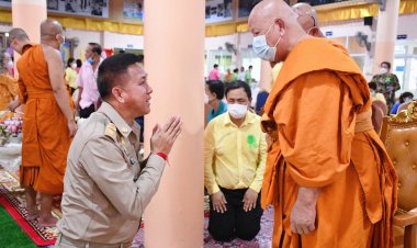 ชลบุรีจัดพิธีฉลองปริญญาบัตร พัดยศเปรียญธรรม 9 ประโยคพระมหาวีรวัฒน์ ยติกโร