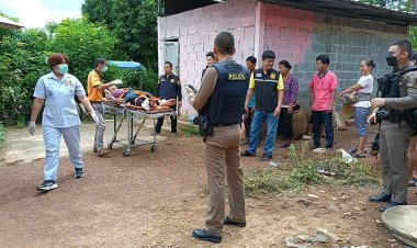 สลด!หนุ่มปราจีนบุรีคลั่งหลอนยาบ้าคว้ามีดปาดคอพ่อหวิดดับไม่หน่ำใจไล่ตีแม่