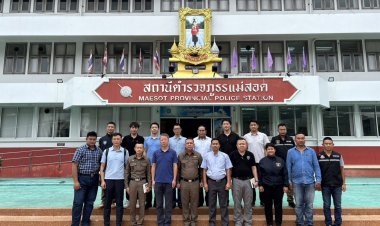 ผกก.แม่สอด  ประชุมกองอำนวยการร่วมป้องกันและปราบปรามการค้ามนุษย์ ของไตรภาคี