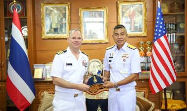 ผบ.ทรภ.1 ต้อนรับทูตทหารเรือสหรัฐฯหารือเกี่ยวฝึก PASSEX (ทร.ไทย-ทร.สหรัฐ)
