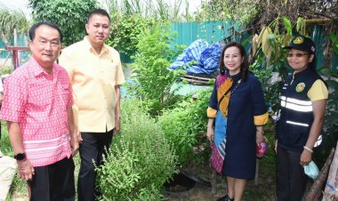 ที่ปรึกษาปลัดกระทรวงมหาดไทย ลงพื้นที่ติดตามโครงการ “ถังขยะเปียก ลดโลกร้อน”พื้นที่จ.ชลบุรี