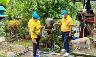 "ผู้ใหญ่หมี แม่สอด"  ออกเดินรณรงค์พ่นยา ป้องกันไข้เลือดออกแพร่ระบาด