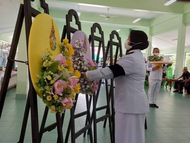 พวงมาลาพระราชทานศพตำรวจทีเสียชีวิตในขณะปฏิบัติหน้าที่