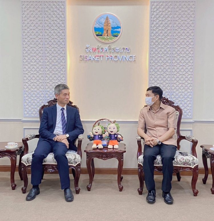 ผู้ว่าฯศรีสะเกษให้การต้อนรับกลสุลใหญ่ฯเวียดนามโอกาสมาเยือนเพื่อหารือการค้า-การลงทุน-ท่องเที่ยว