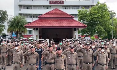 "ผู้กำกับโอ๋" สภ.แม่สอด ประชุมหัวหน้าสายงานต่างๆ Morning brief