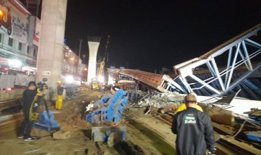 กทม.เร่งช่วยเหลือ-กู้ซากสะพานยกระดับอ่อนนุช-ลาดกระบังถล่มดับแล้ว 2 เจ็บอีกเพียบ