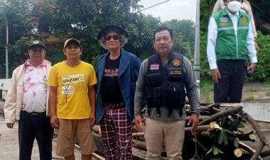 "นายกเสริฐ"  มอบ นุ้ยส์ เมืองฉอด จ.ป.ส -หมอ ตอไม้  ตัดต้นไม้ ปรับภูทัศน์ ศูนย์พัฒนาเด็กเล็กวัดอรัญเขต