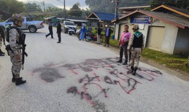 คนร้ายแขวนป้ายผ้า-พ่นสี ข้อความ “สันติภาพที่ยั่งยืน”3 จุด ในธารโต - จนท. เชื่อกดดัน โหวตนายกฯ
