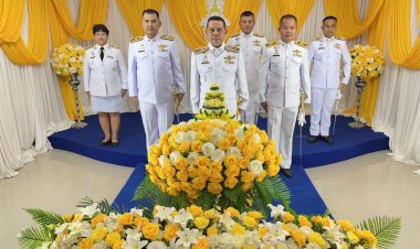 ผกก.สภ.แม่สอด พร้อมคณะนายตำรวจ ร่วมบันทึกเทป​ถวายพระพรชัยมงคลในหลวง ร.10