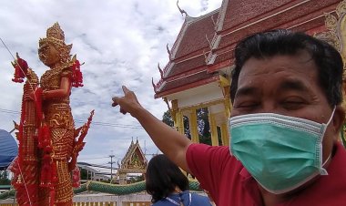 ฮือฮา!เลขโผล่ที่แก้มท้าวเวสสุวรรณตรงกับหางประทัด  ชาวบ้านหวังปัง นำไปซื้อหวยเสี่ยงโชค