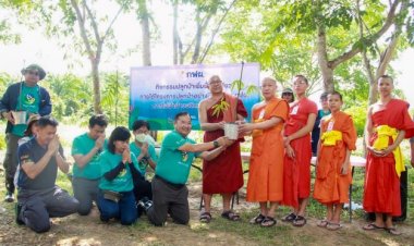 กฟผ. ปักหมุดวัดโป่งคำ อำเภอสันติสุข “ปลูกป่าอย่างมีส่วนร่วม” นำร่องไผ่ซางหม่นใส่เชื้อเห็ดตับเต่าขยายพื้นที่สีเขียว สร้างแหล่งอาหารในวัด