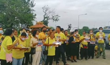 กลุ่มมวลชนเครือข่ายราชภักดีจี้เอาผิดกลุ่มผู้ไม่หวังดีผลิตคลิปเสียงขัติยะนารีลงสื่อโซเชียลอันเป็นเท็จ