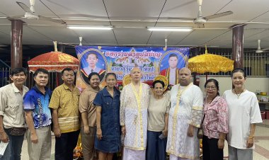 เจ้าภาพขอบคุณแขก-ญาติมิตรร่วมอนุโมทนา 2 นาคอุปสมบทวัดบางพระ