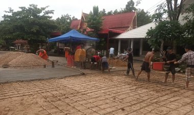 "สะพานบุญ" บูรณะวัด .... ขอเชิญชวนร่วมบริจาคปูนซีเมนต์ หิน ทรายซ่อมแซมถนนภายในวัดสันติธรรมแม่สอด