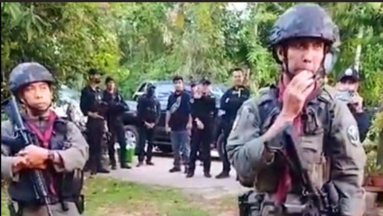 ทหาร ฉก. 41 ปิดล้อม รามัน - ตาเซะ ใน จ.ยะลา ควบคุม 2 ผู้ต้องสงสัยวางระเบิด