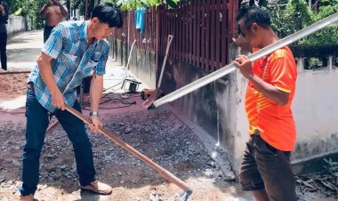 นายกเล็กตำบลผือใหญ่ อำเภอโพธิ์ศรีสุวรรณ เดินหน้าเร่งพัฒาท้องถิ่นให้รุดหน้า