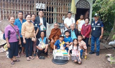 มูลนิธิปราจีนบุรีร่วมใจ ร่วมกับ สมาคม อสมช.ลงพื้นที่แจกข้าวสารอาหารแห้งชาวกบินทร์บุรี