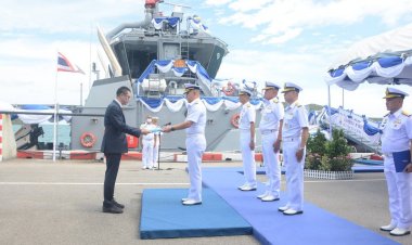 ผู้บัญชาการทหารเรือ เป็นประธานในพิธีรับมอบเรือหลวงตาชัยรองรับภารกิจสนับสนุนเรือรบ