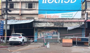 คืบหน้าไฟไหม้อาคารพาณิชย์ปราจีนบุรีวอด 6 คูหา เผารถยนต์ 2 คัน ความเสียหายอยู่ระหว่างตรวจสอบ