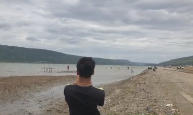 ผวาภัยแล้งลามแรง!"เขื่อนลำตะคอง"วิกฤติน้ำเริ่มแห้งขอด ถนนมิตรภาพสายเก่าโผล่