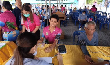 สุขภาพดี ชีวีก็มีสุข กองสาธารณสุขฯทต.ตะเคียนเตี้ย ร่วมกับ รพ.บางละมุง เดินหน้าลุยจัดโครงการเพื่อสุภาพประชาชน