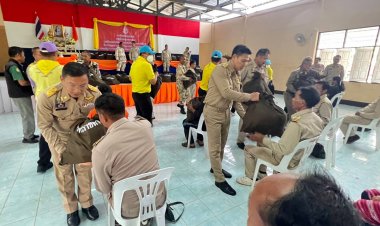 ราชวิทยาลัยจุฬาภรณ์ เชิญสิ่งของพระราชทาน มอบให้ผู้ประสบเหตุอุทกภัย น้ำป่าไหลหลาก อำเภอสบเมย