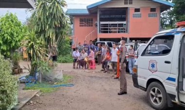 เกษตรกรเครียดจัดกลัวน้ำท่วมไร่มันไม่มีเงินใช้หนี้ธกส.คว้าปืน.38จ่อขมับดับคาบ้านพัก