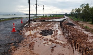 ชลประทานอำนาจเจริญทุ่ม 40 ล.สร้างถนนคอนกรีตรอบสันเขื่อนอ่างพุทธฯเพื่อความมั่นคง