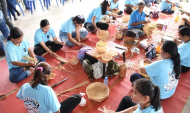 วช.สอนจักสานไม้ไผ่สร้างงานสร้างรายได้ชุมชนตาก