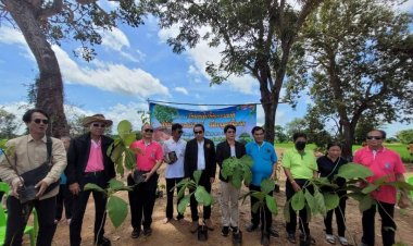 สมาคมคนตาบอด จ.สระแก้ว จัดกิจกรรมปลูกต้นไม้ บริเวณทุ่งนาของสมาคม