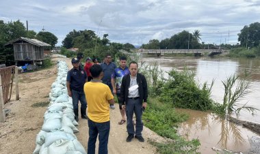 แม่น้ำวังตากระดับเพิ่มสูงขึ้นเตือนพื้นที่เสี่ยงรับมือน้ำท่วม