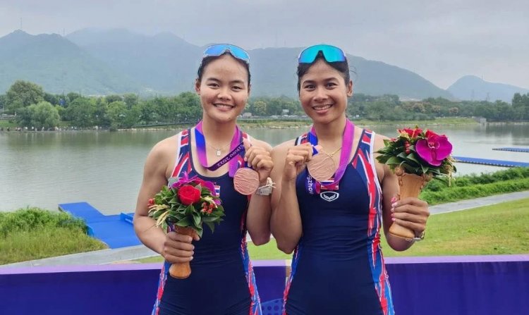 2 สาวเรือพาย คว้าทองแดงเอเชียนเกมส์เหรียญแรกให้ทัพไทย