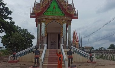 เมรุแปลก!!แคปชั่น ตายแหงๆ ยมทูตรอบบันไดเมรุ