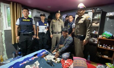 ค้นบ้านรวบหนุ่มลักลอบผลิตปืนยิงปลา ล่าสัตว์ ยึดของกลางหลายรายการ