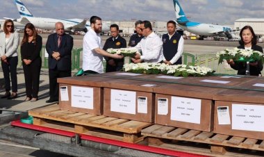 พิธีไว้อาลัยศพ 8 แรงงานไทยในอิสราเอล ส่งร่างไร้วิญญาณกลับบ้านเกิด