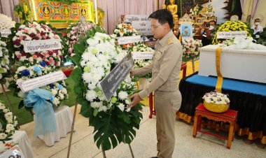 ผู้ว่าฯโคราชนำพวงหรีด มท.1 อาลัยแรงงานไทยเสียชีวิตจากสงคามยิว-ฮามาส