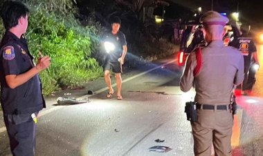 สลด!รถคู่กรณีพุ่งเสยท้ายจยย.เหาะข้ามเลนถูกกระบะชนดับ