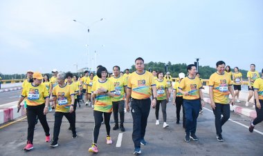ชาวชลบุรีพร้อมใจ'เดิน วิ่ง ปั่น ป้องกันอัมพาต"กระตุ้นป้องกันโรคหลอดเลือดสมอง