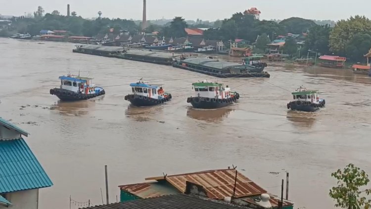 น้ำเหนือไหลหลาก!เตือนอันตรายเดินเรือในแม่น้ำเจ้าพระยา-ป่าสัก