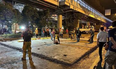 สุขุมวิทเปิดให้วิ่งปกติแล้ว!หลังเคลียร์รถบรรทุกตกหลุมถนนทรุด