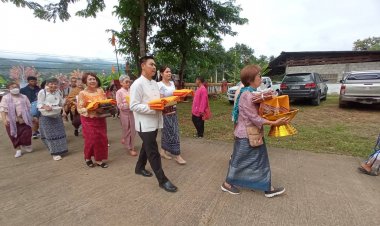นายอำเภอตั้ม ประธานทอดกฐิน สร้างพระอุโบสถวัดบ้านแม่สวด