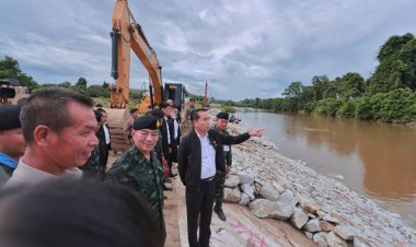 "บิ๊กทิน"รมว.กลาโหม ยกคณะล่องใต้ตรวจรั้วชายแดนไทย-มาเลเซีย