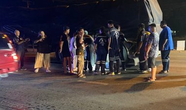 โจ๋14 ขี่จยย.ซ้อน3 คู่อริไล่ยิงเสียหลักล้มกระเด็นโดนพ่วง 22 ล้อทับซ้ำดับสลด